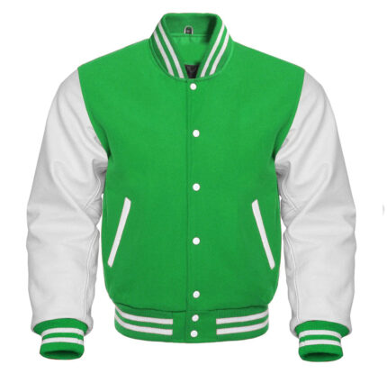 KELLY GREEN LETTERMAN JACKET