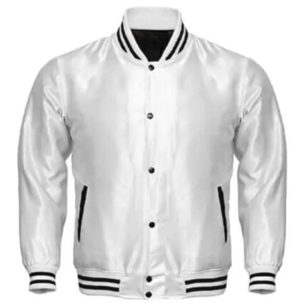 White Satin Jacket for Women