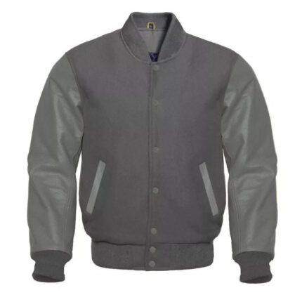 ALL GREY VARSITY JACKET