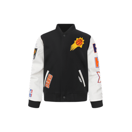 NBA PHOENIX SUNS CLASSIC LITTLE BOYS WOOL VARSITY JACKET (BLACK/WHITE)