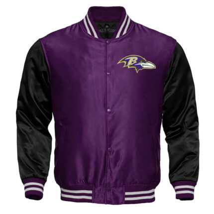 Baltimore Ravens Satin Varsity Full-Snap Jacket