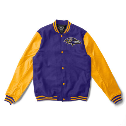 Baltimore Ravens Varsity Jacket - NFL Letterman Jacket - Clubs Varsity