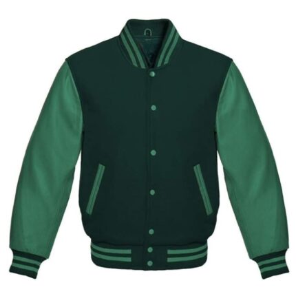 DARK GREEN VARSITY JACKET
