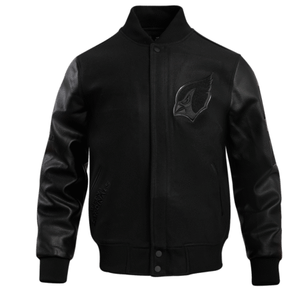 NFL ARIZONA CARDINALS TRIPLE BLACK MEN'S WOOL VARSITY JACKET (TRIPLE BLACK MEN'S)