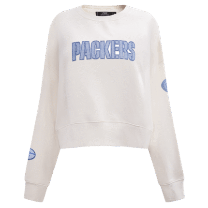 NFL GREEN BAY PACKERS VARSITY BLUES WOMEN'S  FLC CREWNECK (LINEN)
